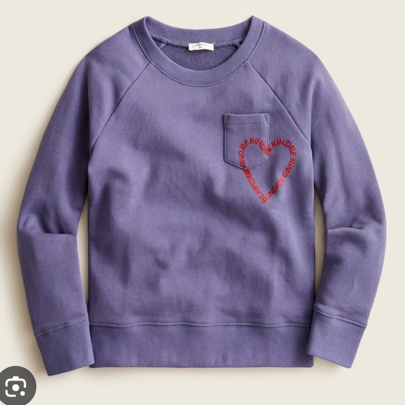 Crewcuts ‘Be Kind’ Crewneck Pocket Sweatshirt - Picture 1 of 7